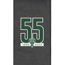 Load image into Gallery viewer, Silver Loveseat with Milwaukee Bucks Team Commemorative Logo
