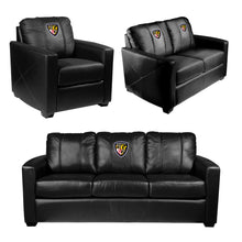 Load image into Gallery viewer, Silver Sofa with Baltimore Ravens Alternate Logo
