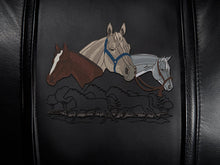 Load image into Gallery viewer, Curve Task Chair with Horses Quarter Collage Logo
