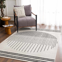 Carregar imagem no visualizador da galeria, Angus Black&amp;White Geometric Area Rug
