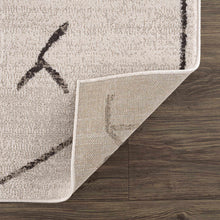 Carregar imagem no visualizador da galeria, Azzan Cream &amp; Charcoal Area Rug - Clearance
