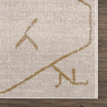 Carregar imagem no visualizador da galeria, Azzan Cream &amp; Gold Area Rug - Clearance

