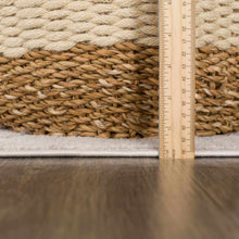 Carregar imagem no visualizador da galeria, Azzan Cream &amp; Gold Area Rug - Clearance
