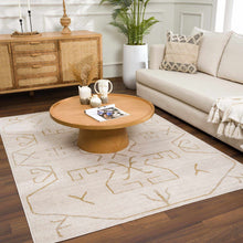 Carregar imagem no visualizador da galeria, Azzan Cream &amp; Gold Area Rug - Clearance
