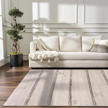 Load image into Gallery viewer, Deja Cream &amp; Charcoal Area Rug - Clearance
