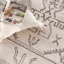 Load image into Gallery viewer, Divya Cream &amp; Charcoal Area Rug - Clearance
