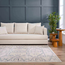 Load image into Gallery viewer, Divya Cream &amp; Silver Blue Area Rug - Clearance
