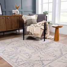 Load image into Gallery viewer, Divya Cream &amp; Silver Blue Area Rug - Clearance
