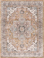 Carregar imagem no visualizador da galeria, Albie Gold &amp; Beige Area Rug - Clearance
