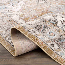 Carregar imagem no visualizador da galeria, Albie Gold &amp; Beige Area Rug - Clearance

