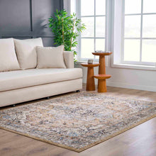Carregar imagem no visualizador da galeria, Albie Gold &amp; Beige Area Rug - Clearance
