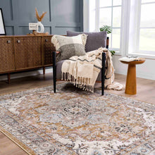 Carregar imagem no visualizador da galeria, Albie Gold &amp; Beige Area Rug - Clearance
