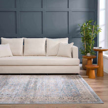 Carregar imagem no visualizador da galeria, Anana Silver Blue &amp; Beige Area Rug - Clearance

