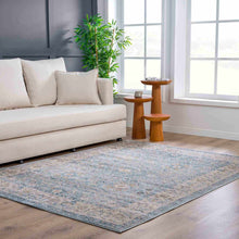 Carregar imagem no visualizador da galeria, Anana Silver Blue &amp; Beige Area Rug - Clearance
