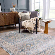 Carregar imagem no visualizador da galeria, Anana Silver Blue &amp; Beige Area Rug - Clearance
