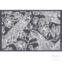 Load image into Gallery viewer, Peacock Pattern - Mesh Stencil 12x18
