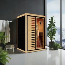 Load image into Gallery viewer, Peak Saunas Everest 2-Person Full Spectrum Infrared Sauna with XL Medical-Grade Red Light Therapy &amp; Smart WiFi App Control
