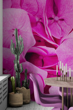 Cargar imagen en el visor de la galería, Pink Flowers Floral Wallpaper Mural. #6776
