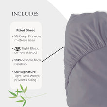 Load image into Gallery viewer, Bamboo Fitted Sheet - Platinum
