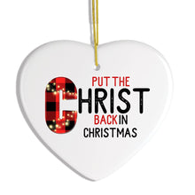 Carregar imagem no visualizador da galeria, Put the Christ Back in Christmas Holiday Ornament, Religious Christian Theme
