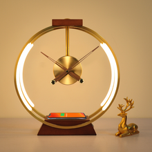 Cargar imagen en el visor de la galería, Modern Clock Lamp with Phone Wireless Charger
