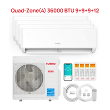 Load image into Gallery viewer, Greenland 36,000 BTU Quad-Zone(4) Mini Split Air Conditioner with Heat Pump (R454B Refrigerant)
