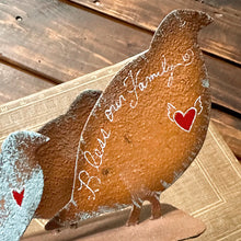 Carregar imagem no visualizador da galeria, Rustic Steel Mother Quail and Family

