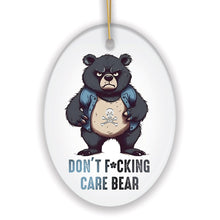 Carregar imagem no visualizador da galeria, Quirky Care Bear Ceramic Ornament, Cute and Funny Christmas Gift
