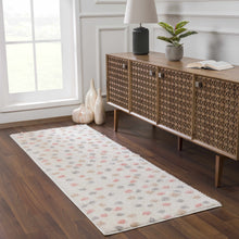 Carregar imagem no visualizador da galeria, Cansu Pink &amp; Cream Dotted Area Rug
