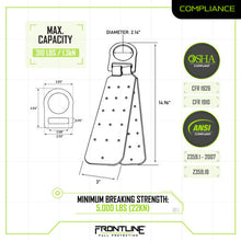 Load image into Gallery viewer, Frontline RO01 Hinged Reusable Roof Anchor

