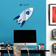 Carregar imagem no visualizador da galeria, 2-Piece Set | Planet Saturn &amp; Space Rocket Decor
