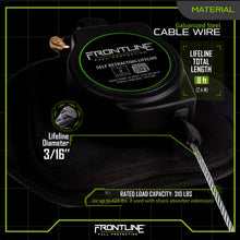 Carregar imagem no visualizador da galeria, Frontline RPG081RLE Leading Edge Cable Single Leg 8&#39; SRL with Steel Rebar Hook End
