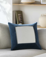 Load image into Gallery viewer, Rahiq Blue Border Cotton Throw Pillow
