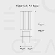 Cargar imagen en el visor de la galería, Ribbed Crystal Wall Sconce
