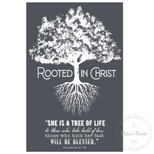 Load image into Gallery viewer, Rooted in Christ - Mesh Stencil 5.5x8.5

