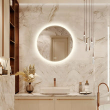 Load image into Gallery viewer, Round LED Bathroom Vanity Mirror With Dimmable Lights
