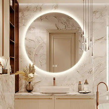 Load image into Gallery viewer, Round LED Bathroom Vanity Mirror With Dimmable Lights
