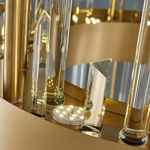 Load image into Gallery viewer, Royal Hanging Gold/Titanium/Copper Round Crystal Chandelier for Dining Room
