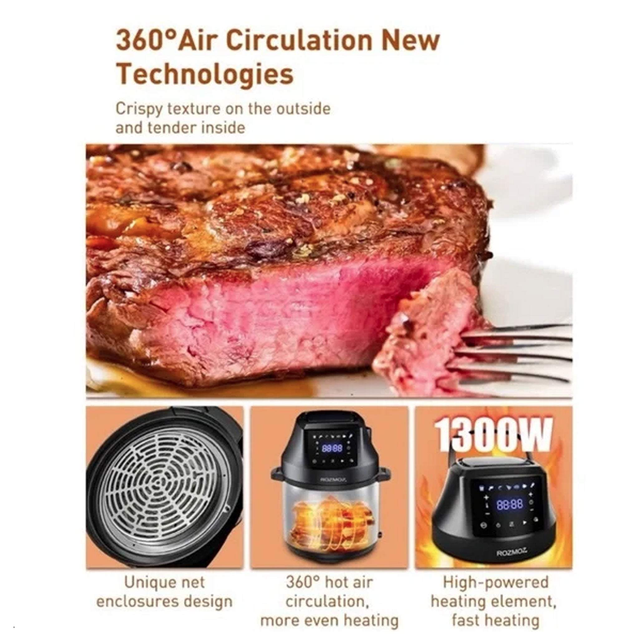 Rozmogz air fryer lid sale