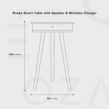 Load image into Gallery viewer, Rusée Smart Table with Speaker &amp; Wireless Charger
