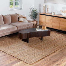 Carregar imagem no visualizador da galeria, Ambel Chocolate Brown Camel Jute Area Rug
