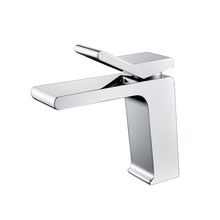 Load image into Gallery viewer, Chrome Single handle bathroom basin faucet with pop up overflow brass drain
