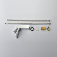 Load image into Gallery viewer, Chrome Single handle bathroom basin faucet with pop up overflow brass drain
