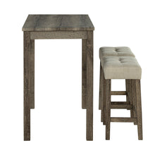 Load image into Gallery viewer, 1 Traditional Breakfast Dining Table Set with 2 Stools for Apartment
