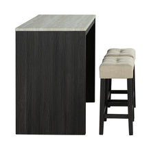Load image into Gallery viewer, 48&quot; Modern Breakfast 1 Dining Table Set with 2 Stools for Apartment, Travertine Table Top
