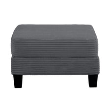 Load image into Gallery viewer, Dark Gray 3 Piece Set Comfy Sofa Couch 3-Seater &amp; Loveseat Sofa with Storage Ottoman for Living Room with USB, Side Pockets, Pillows included
