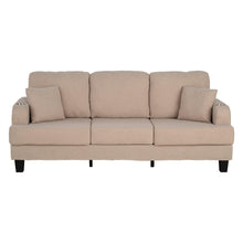 Load image into Gallery viewer, Beige 3-Piece Sofa Set with Storage Ottoman &amp; USB Charging
