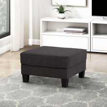 Load image into Gallery viewer, Dark Gray 3-Piece Sofa Set with Storage Ottoman &amp; USB Charging
