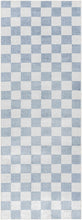 Carregar imagem no visualizador da galeria, Brone Blue Checkered Washable Rug
