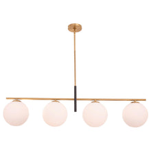 Load image into Gallery viewer, Spark Modern Gold Linear 4 Light Chandelier
